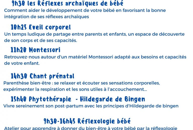 Atelier Découverte 0-3 ans et Femmes Enceintes