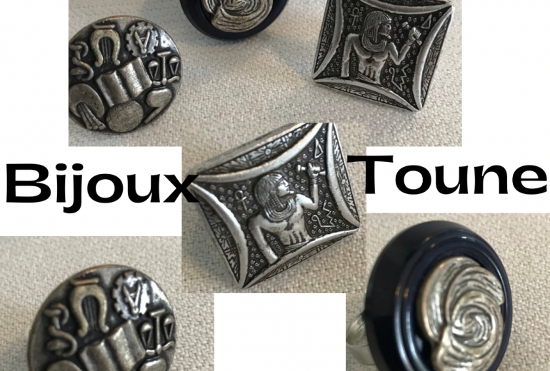 Bagues boutons métal argenté