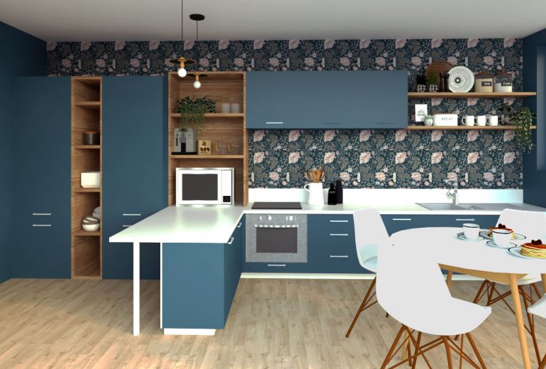 Une salle de bains bleue à Vertou ! Architecte d'intérieur Maître d'oeuvre