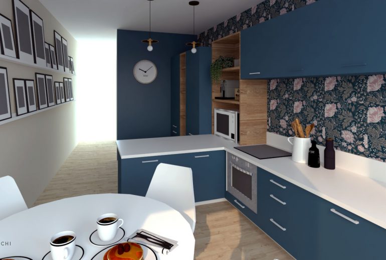 Une salle de bains bleue à Vertou ! Architecte d'intérieur Maître d'oeuvre