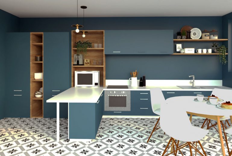 Une salle de bains bleue à Vertou ! Architecte d'intérieur Maître d'oeuvre