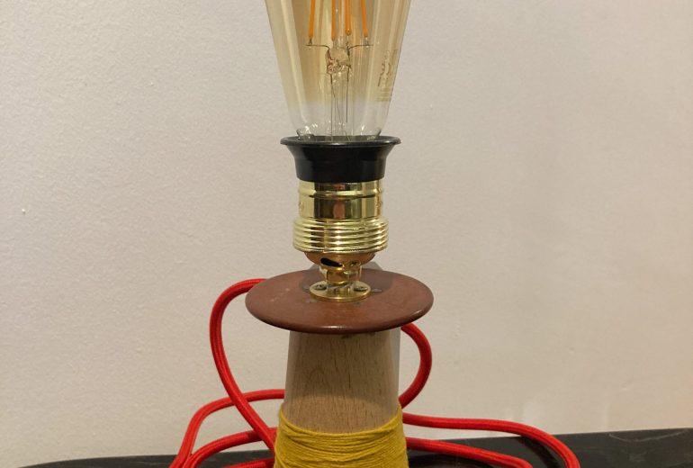 Nouvelle création upcyclée : Lampe Vintage
