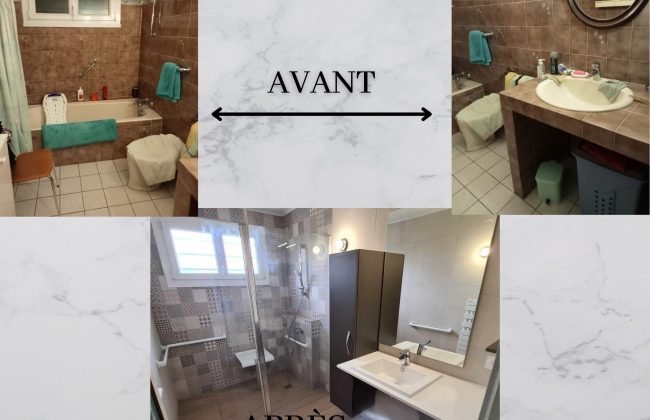 Concept salle de bain PMR Carreleur Faïencier Plombier