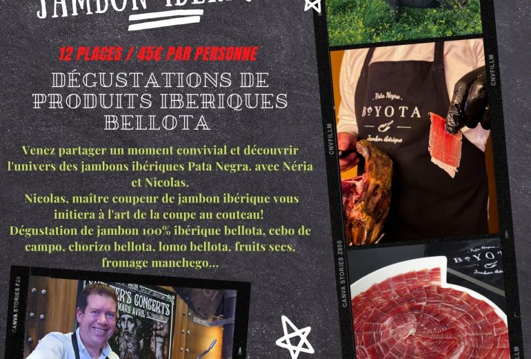 Masterclass coupe et dégustation jambon ibérique Traiteur