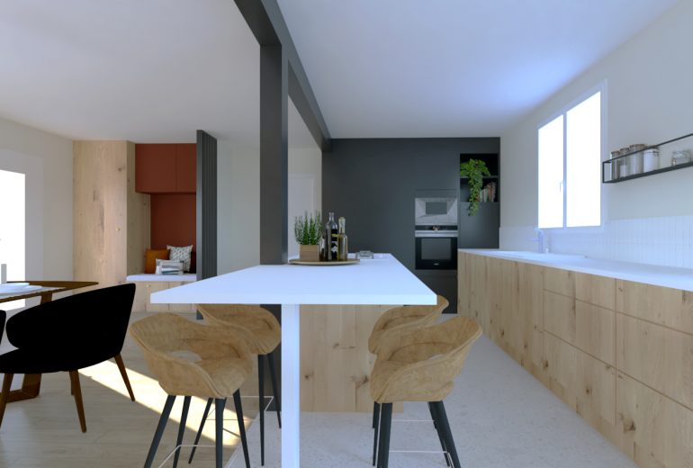 Métamorphose en cours pour cette pièce de vie ! Architecte d'intérieur Maître d'oeuvre