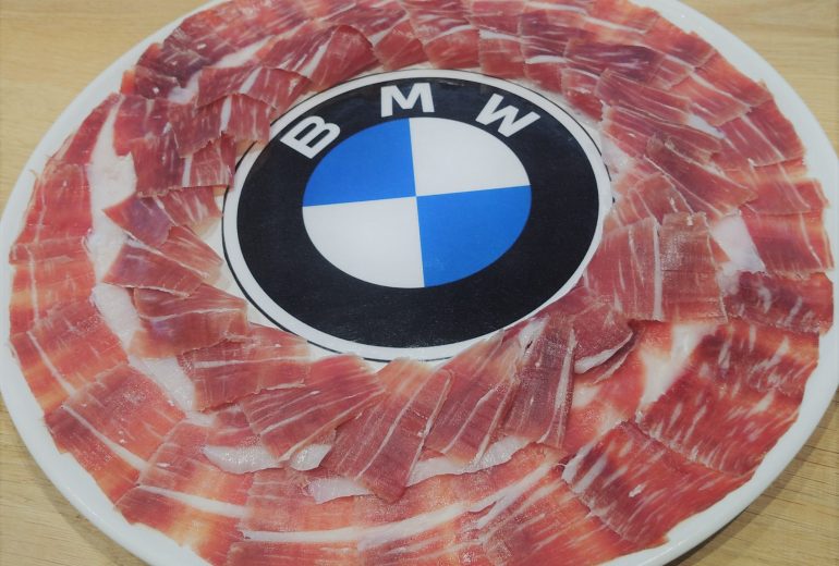 Assiettes créatives jambon ibérique Pata Negra Traiteur