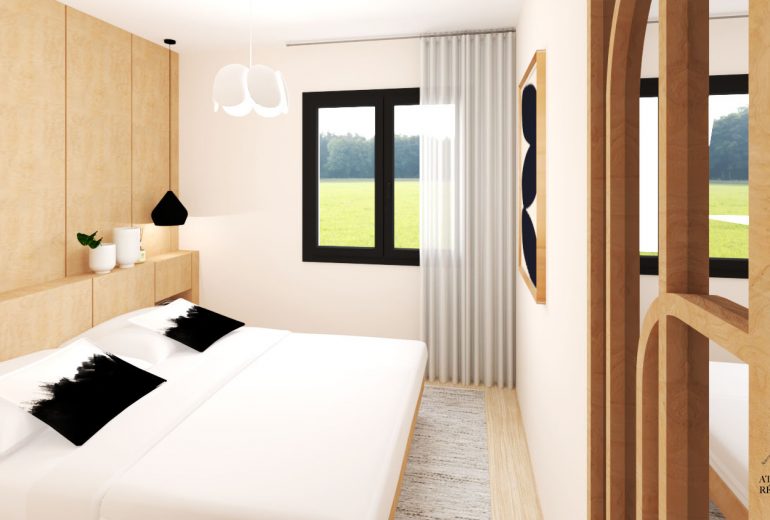 Rénovation d'une maison, aménagement et décoration de la chambre d'amis n°1 Décorateur d'intérieur