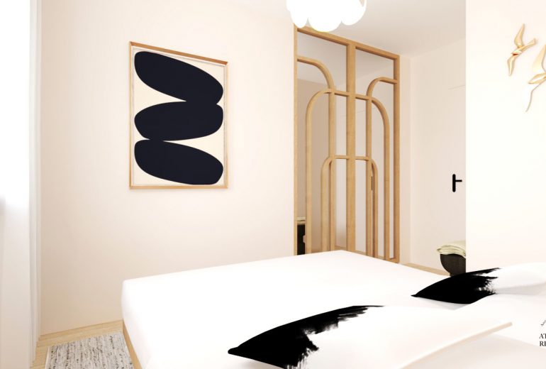 Rénovation d'une maison, aménagement et décoration de la chambre d'amis n°1 Décorateur d'intérieur