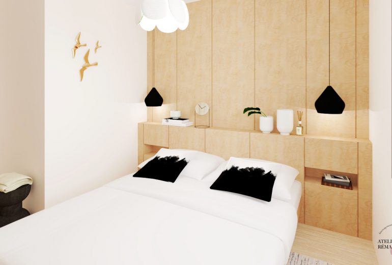 Rénovation d'une maison, aménagement et décoration de la chambre d'amis n°1 Décorateur d'intérieur