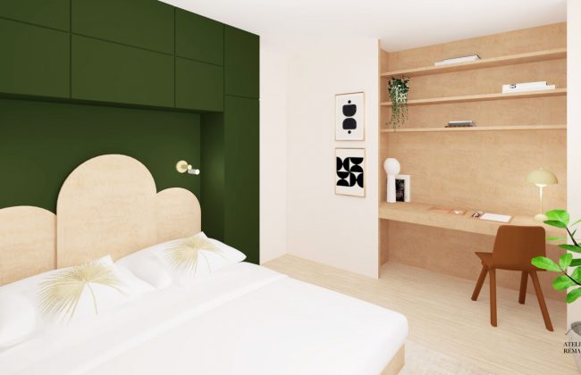 Aménagement et décoration d’une chambre d’amis à Nantes. Décorateur d'intérieur