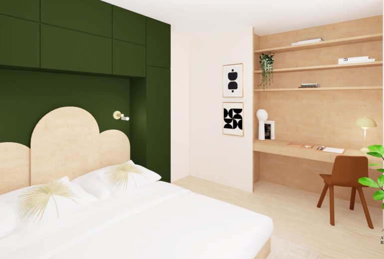 Aménagement et décoration d’une chambre d’amis à Nantes. Décorateur d'intérieur
