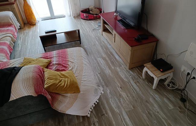 Pose de lames pvc clipsées avec sous-couche intégrée Parqueteur Solier moquettiste