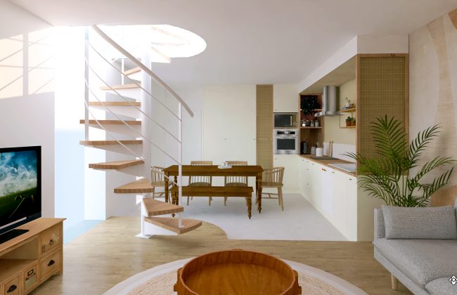 Projet en cours - salon et cuisine Architecte d'intérieur Maître d'oeuvre