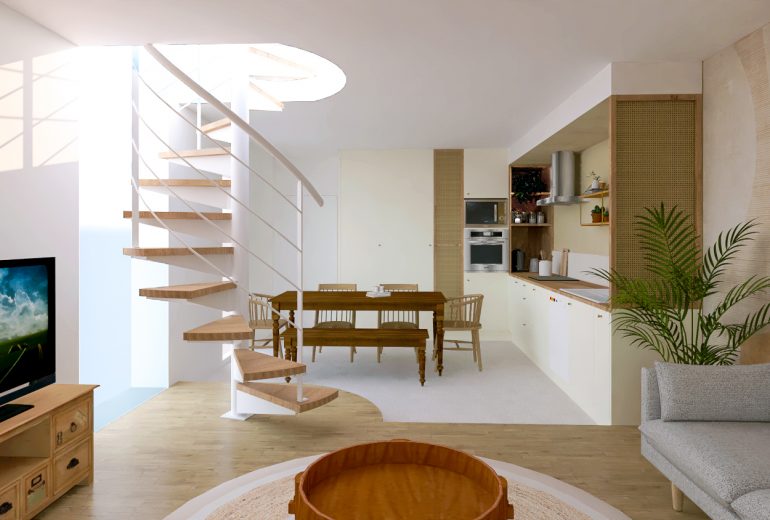 Projet en cours - salon et cuisine Architecte d'intérieur Maître d'oeuvre