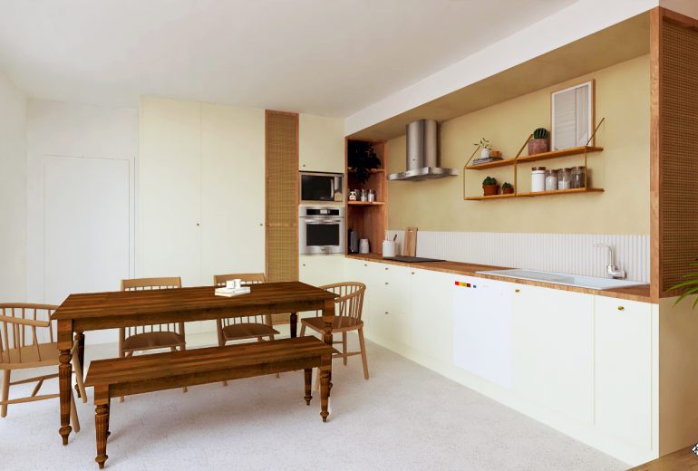 Projet en cours - salon et cuisine Architecte d'intérieur Maître d'oeuvre