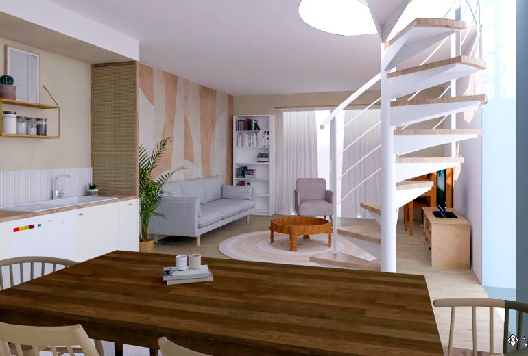 Projet en cours - salon et cuisine Architecte d'intérieur Maître d'oeuvre