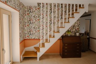 escalier bois brebion