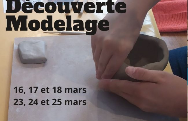 Ateliers découverte du modelage en mars