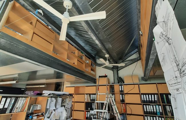 Installation de 9 ventilateurs - Cabinet d'Architecte Électricien