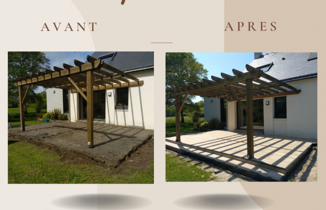 Terrasse sur plot imitation parquet Carreleur Faïencier Plombier