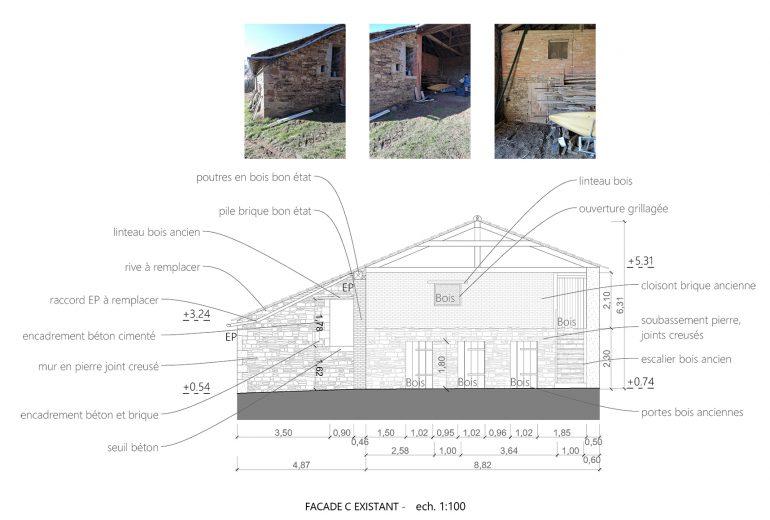 Relevé _Saint Marcel Campes (81) Agenceur Architecte d'intérieur Designer d'espace Dessinateur projeteur