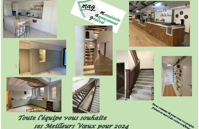 Menuiserie Agencement Général MAG Agenceur Concepteur de dressings et rangements Cuisiniste Ebéniste Fabricant de mobilier Installation Menuisier Parqueteur Réalisation