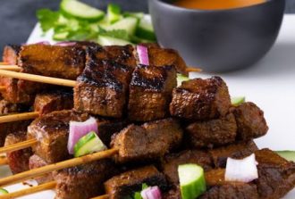 Brochettes exotiques - La Bruffière - Citronnelle & Curcuma