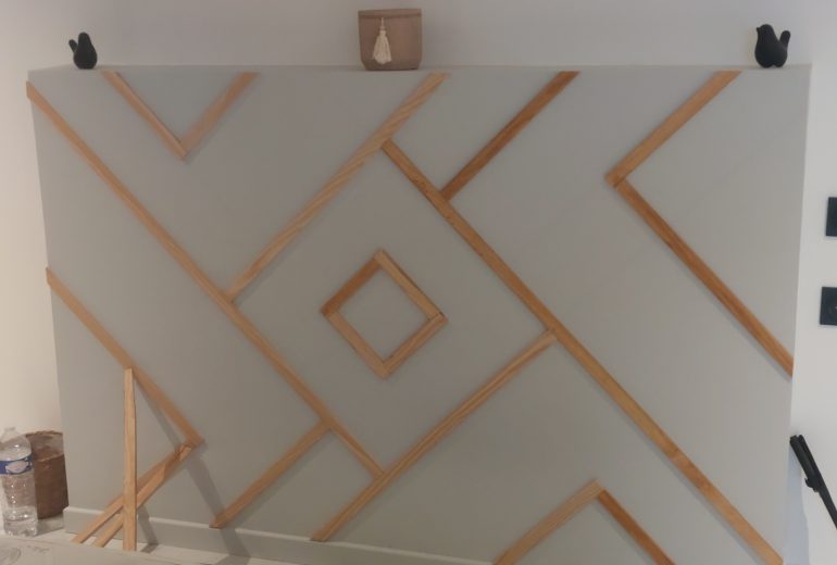 Création d une tête de lit Applicateur Béton Ciré Peintre Peintre d'extérieur Peintre d'intérieur