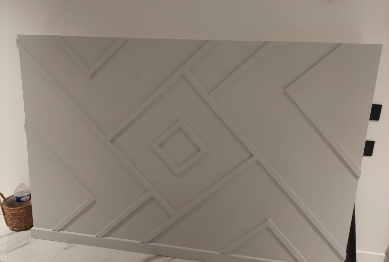 Création d une tête de lit Applicateur Béton Ciré Peintre Peintre d'extérieur Peintre d'intérieur