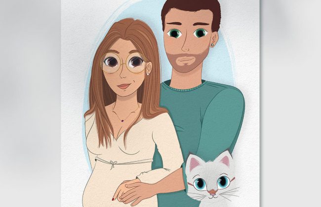 Illustration - portrait de couple Graphiste Illustrateur