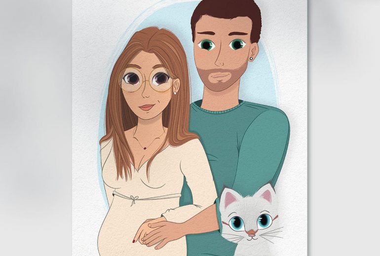 Illustration - portrait de couple Graphiste Illustrateur