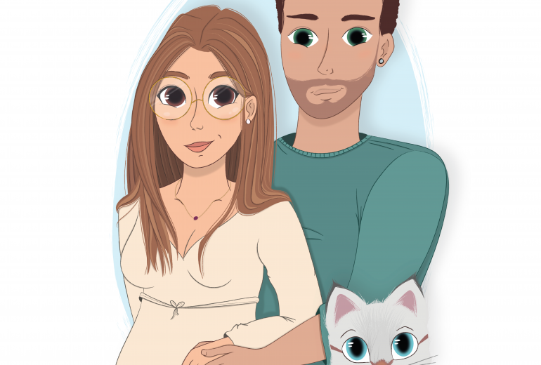 Illustration - portrait de couple Graphiste Illustrateur