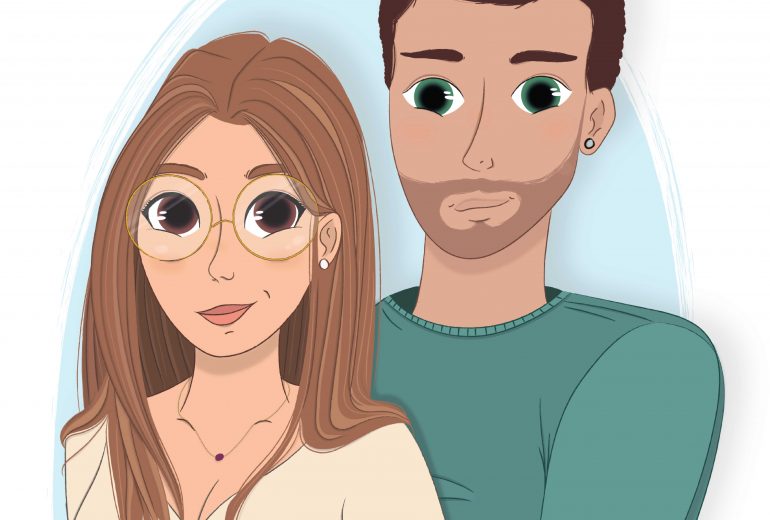 Illustration - portrait de couple Graphiste Illustrateur