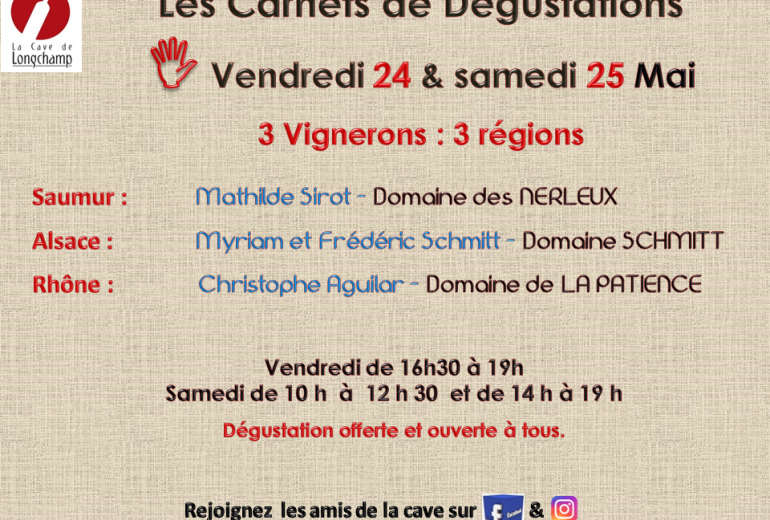 CARNET DE DEGUSTATION 24 & 25 mai 2024 Caviste Epicier