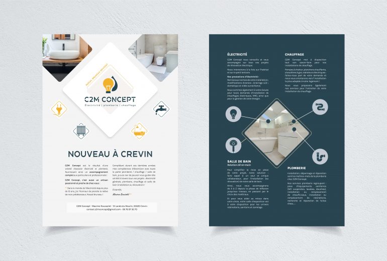 Identité visuelle et édition pour C2M Concept Graphiste Illustrateur