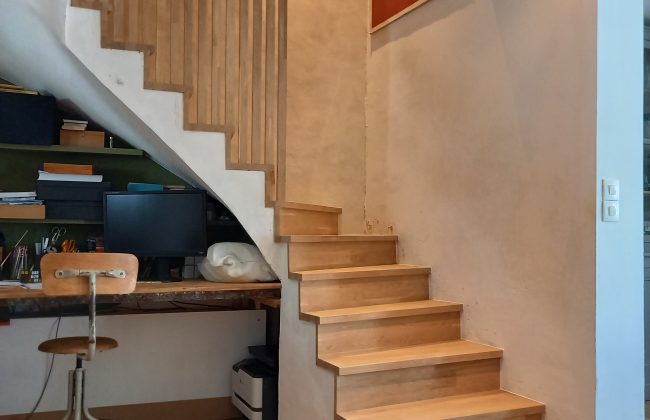 Habillage d'un escalier Agenceur Concepteur de dressings et rangements Cuisiniste Ebéniste Fabricant de mobilier Menuisier Parqueteur