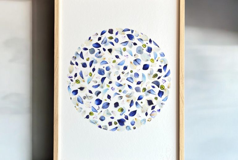 tirage art indigo les poesies vegetales