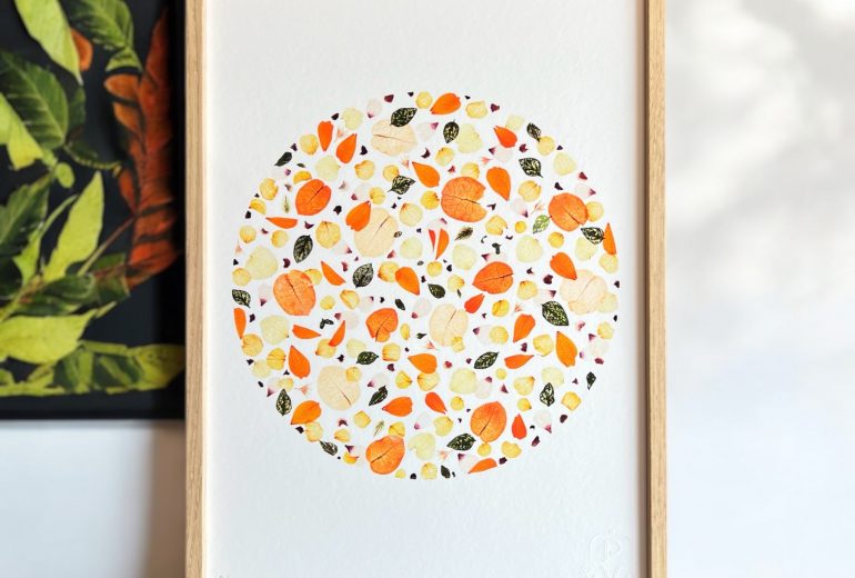 tirage art terrazzo rose les poesies vegetales