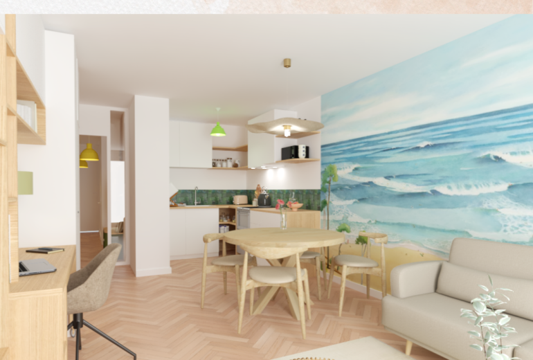 Avant/Après appartement La Rochelle Applicateur Béton Ciré Décorateur d'intérieur Enduiseur Façadier Peintre Peintre d'extérieur Peintre d'intérieur Solier moquettiste