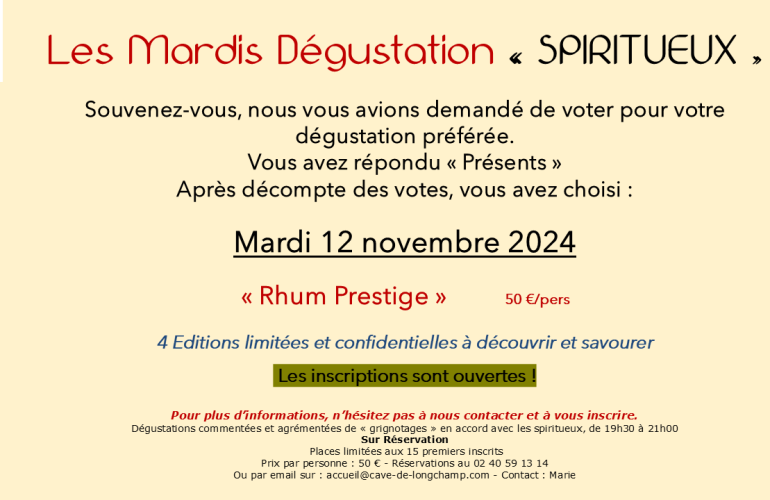 RETOUR DES MARDIS SPIRITS. Caviste Epicier