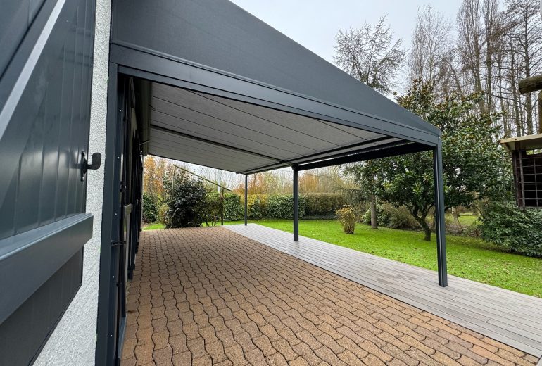 Pergola B128 Double Brustor – Sublimez Votre Espace Extérieur 🌿 Fenêtrier Installateur de pergola et store Menuisier Storiste