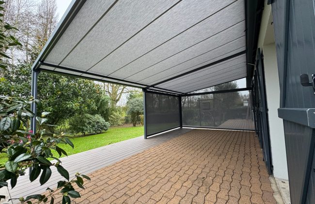 Pergola B128 Double Brustor – Sublimez Votre Espace Extérieur 🌿 Fenêtrier Installateur de pergola et store Menuisier Storiste