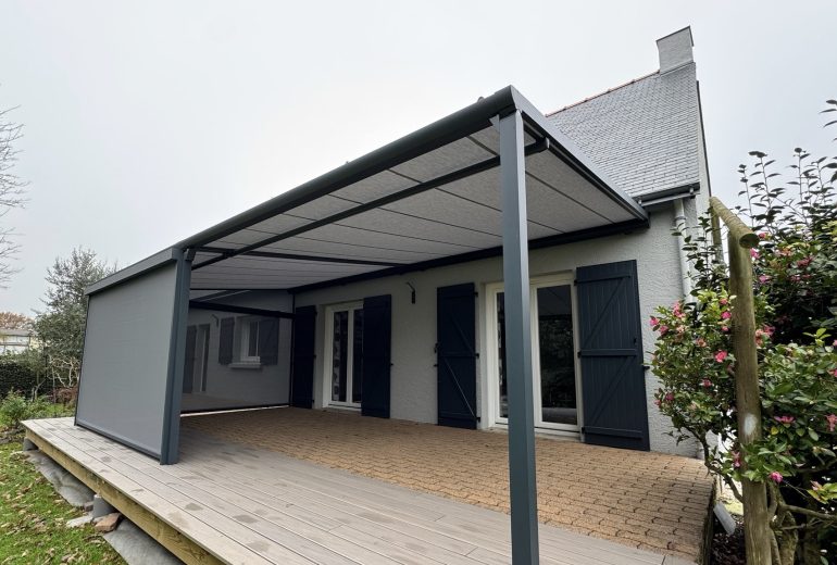 Pergola B128 Double Brustor – Sublimez Votre Espace Extérieur 🌿 Fenêtrier Installateur de pergola et store Menuisier Storiste