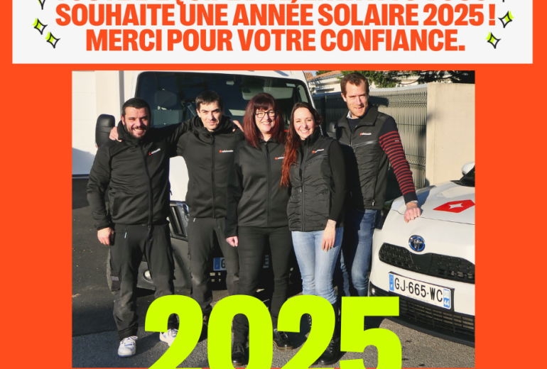 Bonne année 2025 ! Installateur Photovoltaïque