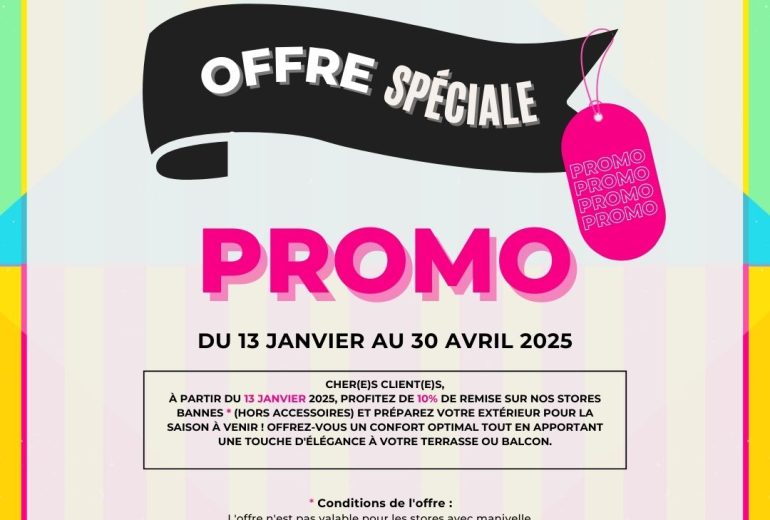 Promo Concepteur de pergola et store Fenêtrier Menuisier Storiste