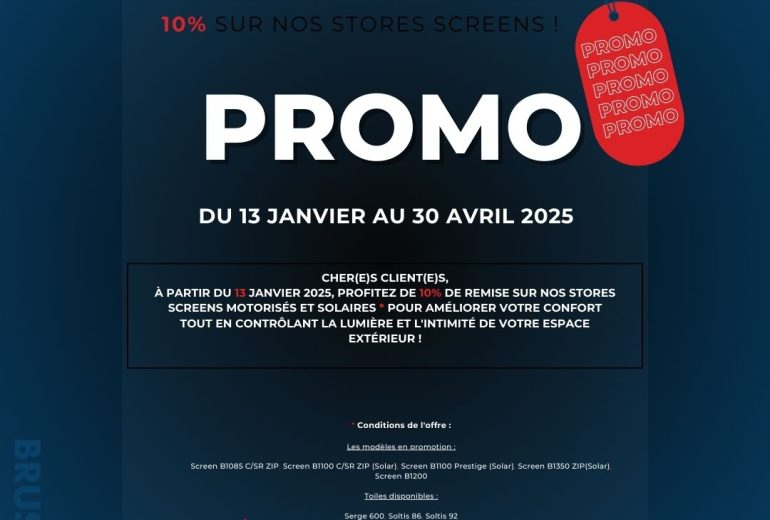 Promo Concepteur de pergola et store Fenêtrier Menuisier Storiste