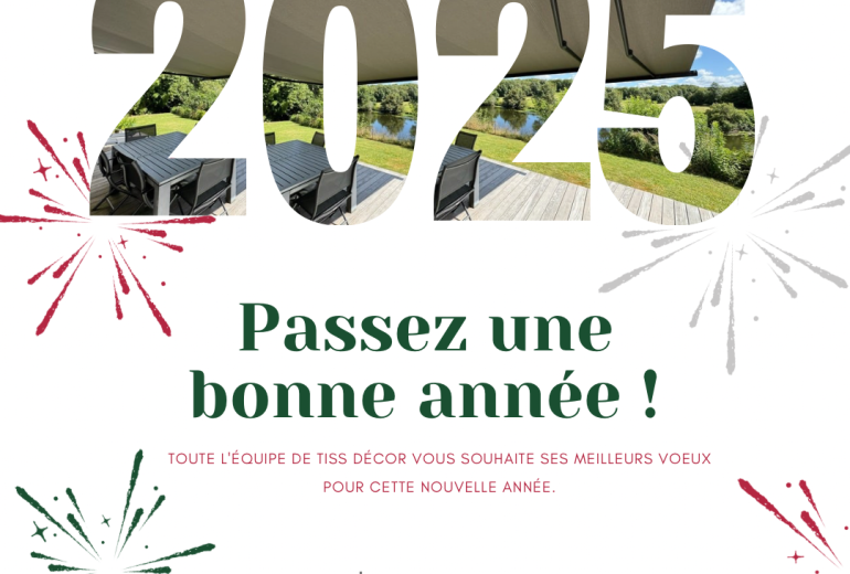 Bonne année 2025 🎉 Concepteur de pergola et store Fenêtrier Menuisier Storiste