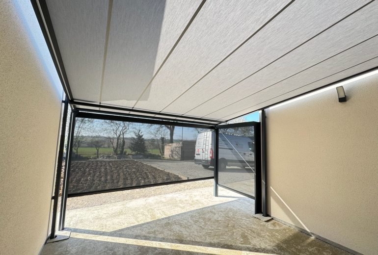 Transformez votre extérieur avec la pergola B128 de BRUSTOR ! 🌟 Fenêtrier Installateur de pergola et store Menuisier Storiste