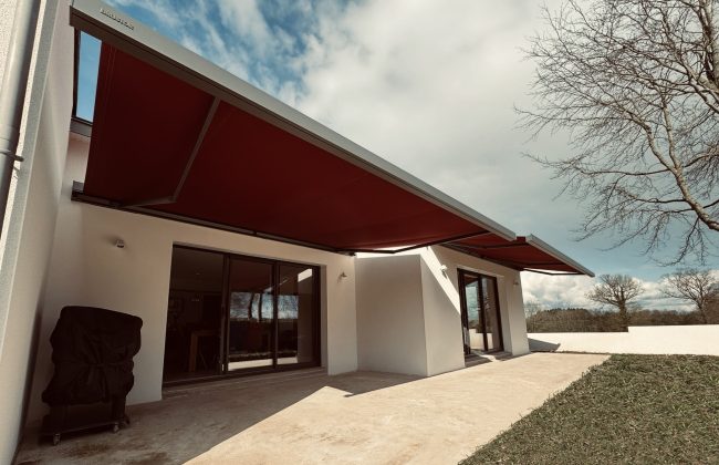 Installation de deux stores bannes Brustor B27 Prestige✨🌿 Fenêtrier Installateur de pergola et store Menuisier Storiste