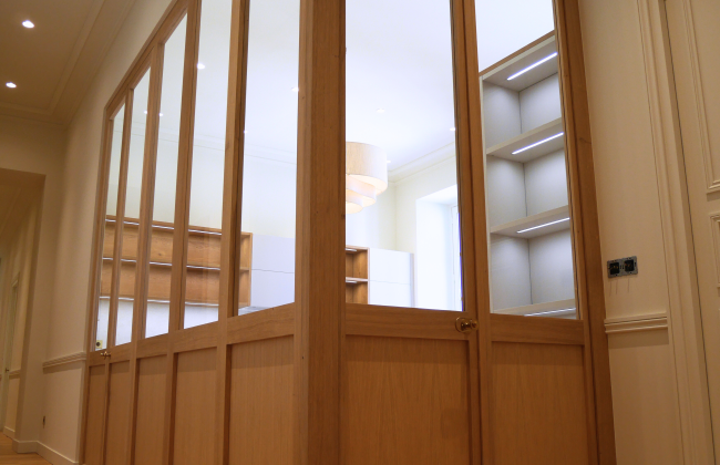 Verrière grand format Agenceur Concepteur de dressings et rangements Ebéniste Fabricant de mobilier Menuisier